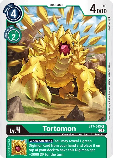 Tortomon &mdash; Digimon Card Game card