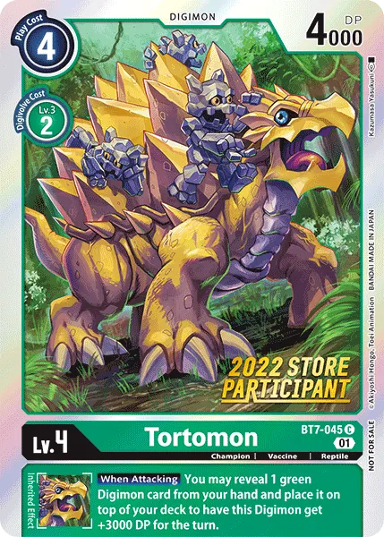 Tortomon &mdash; Digimon Card Game card