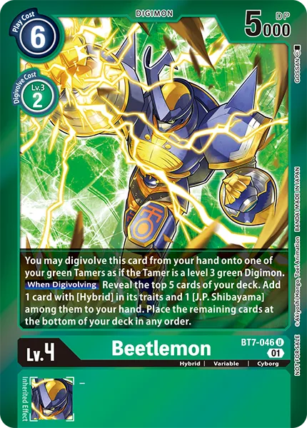 Beetlemon &mdash; Digimon Card Game card