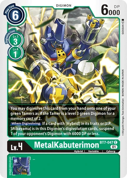 MetalKabuterimon &mdash; Digimon Card Game card