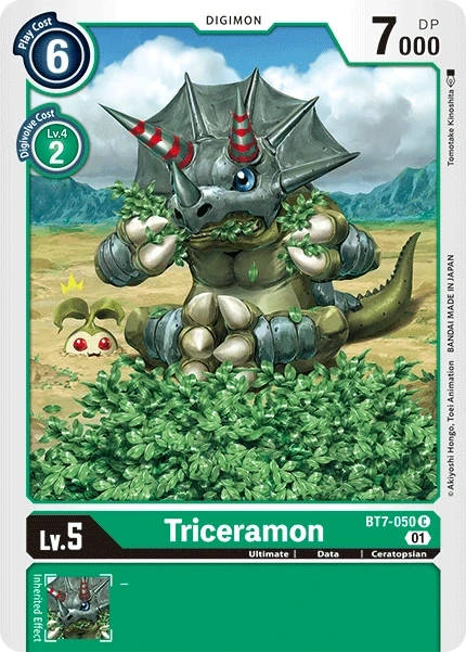 Triceramon &mdash; Digimon Card Game card