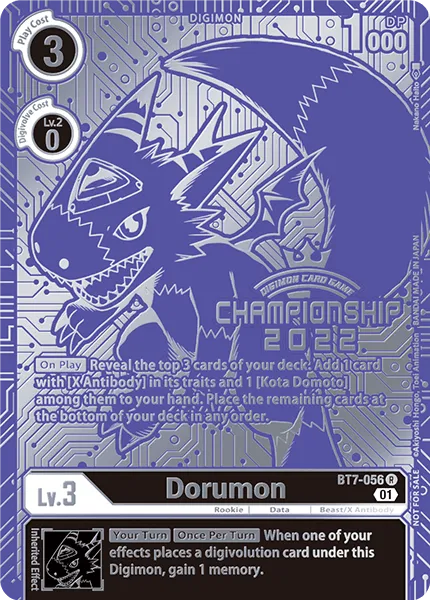 Dorumon &mdash; Digimon Card Game card