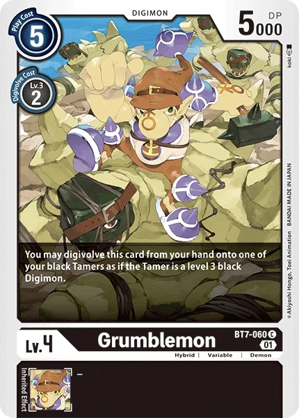 Grumblemon &mdash; Digimon Card Game card