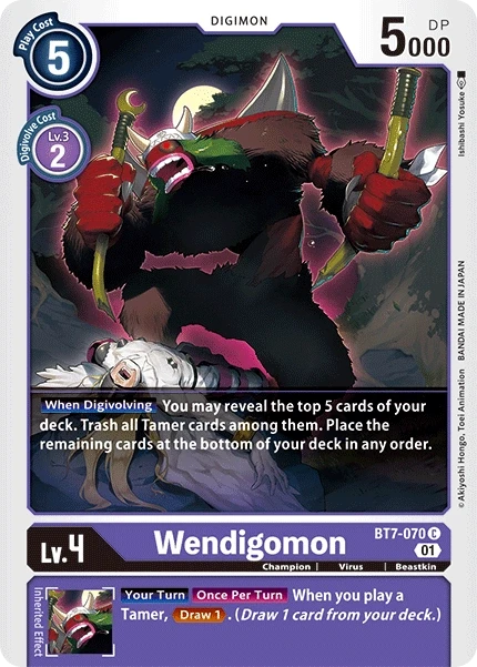 Wendigomon &mdash; Digimon Card Game card