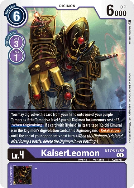 KaiserLeomon &mdash; Digimon Card Game card