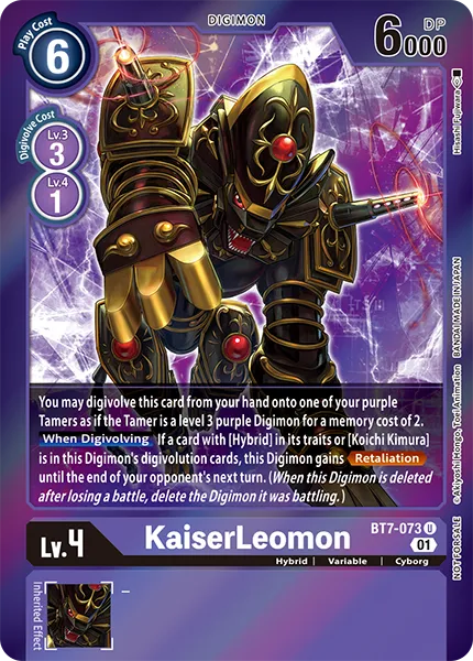 KaiserLeomon &mdash; Digimon Card Game card