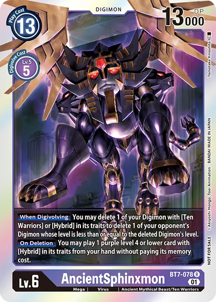 AncientSphinxmon &mdash; Digimon Card Game card