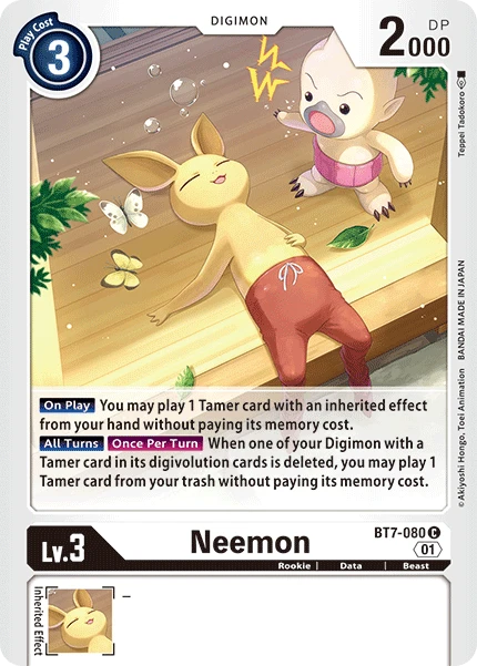 Neemon &mdash; Digimon Card Game card