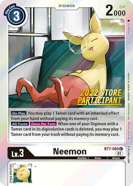 Neemon &mdash; Digimon Card Game card