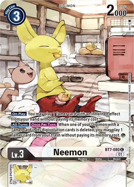 Neemon &mdash; Digimon Card Game card
