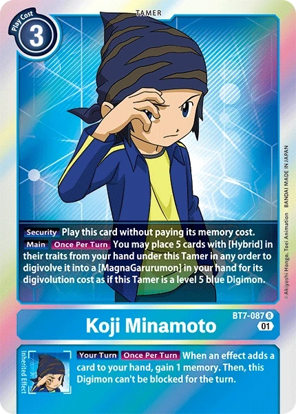 Koji Minamoto &mdash; Digimon Card Game card
