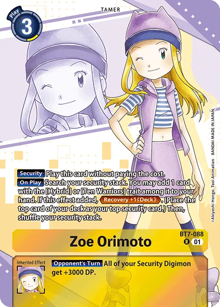 Zoe Orimoto &mdash; Digimon Card Game card