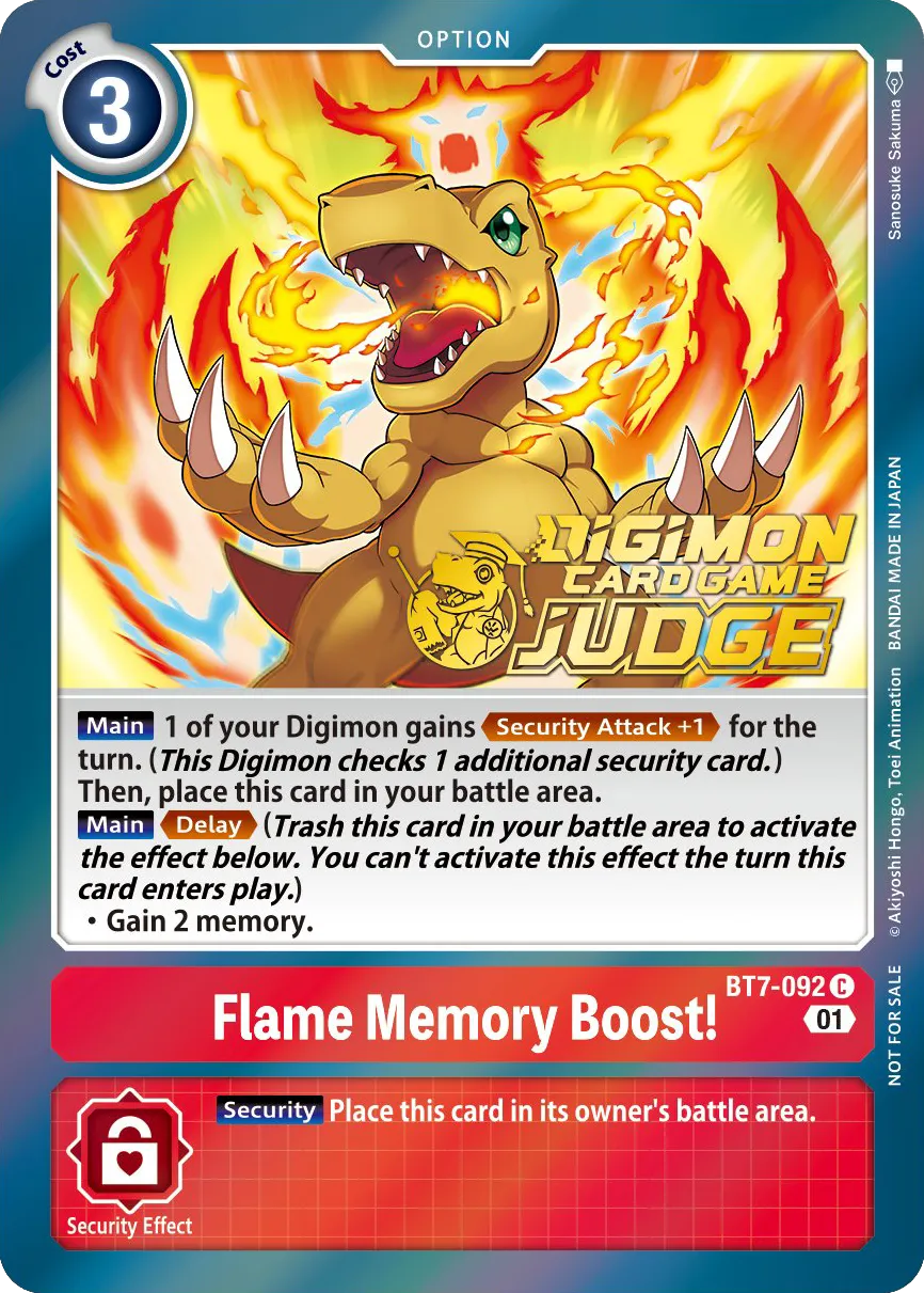 Flame Memory Boost! &mdash; Digimon Card Game card