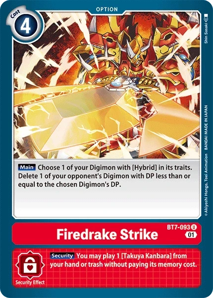 Firedrake Strike &mdash; Digimon Card Game card