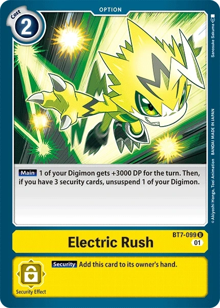 Electric Rush &mdash; Digimon Card Game card
