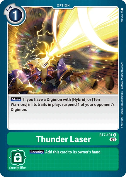 Thunder Laser &mdash; Digimon Card Game card
