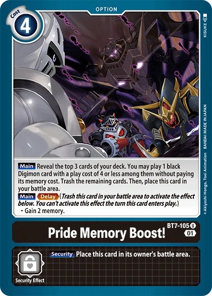 Pride Memory Boost! &mdash; Digimon Card Game card