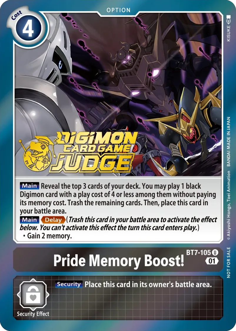 Pride Memory Boost! &mdash; Digimon Card Game card