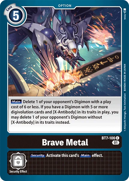 Brave Metal &mdash; Digimon Card Game card