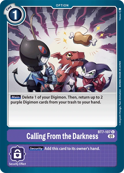 Calling From the Darkness &mdash; Digimon Card Game card