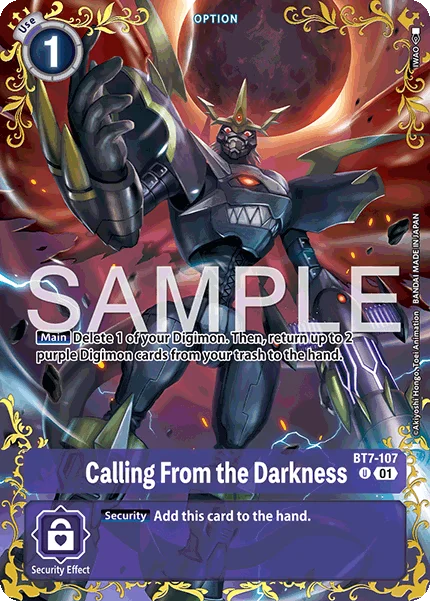 Calling From the Darkness &mdash; Digimon Card Game card