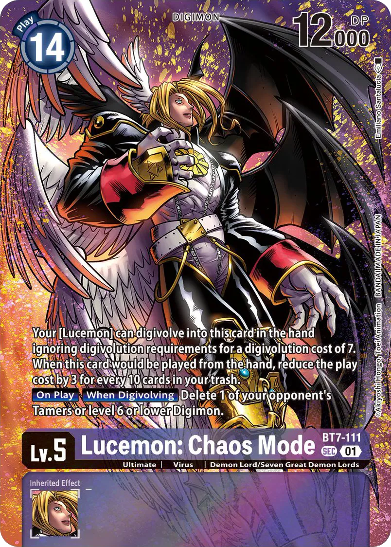 Lucemon: Chaos Mode &mdash; Digimon Card Game card