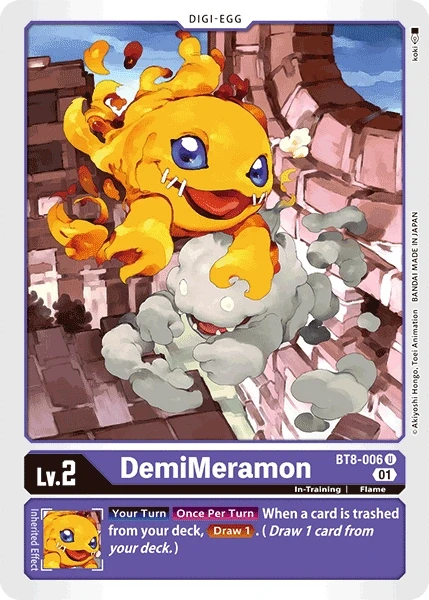 DemiMeramon &mdash; Digimon Card Game card