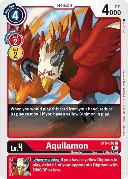 Aquilamon &mdash; Digimon Card Game card