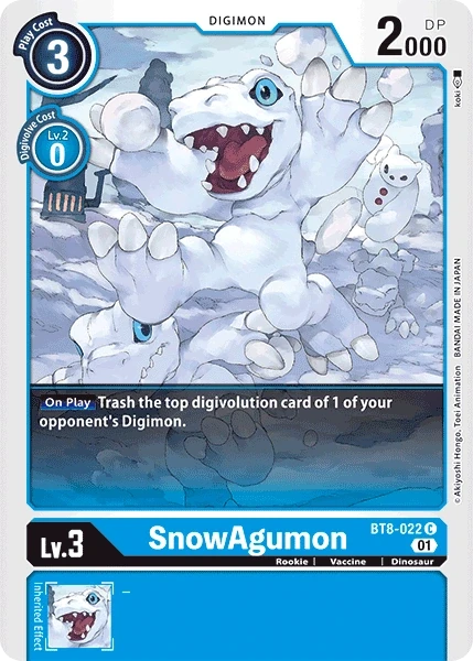 SnowAgumon &mdash; Digimon Card Game card