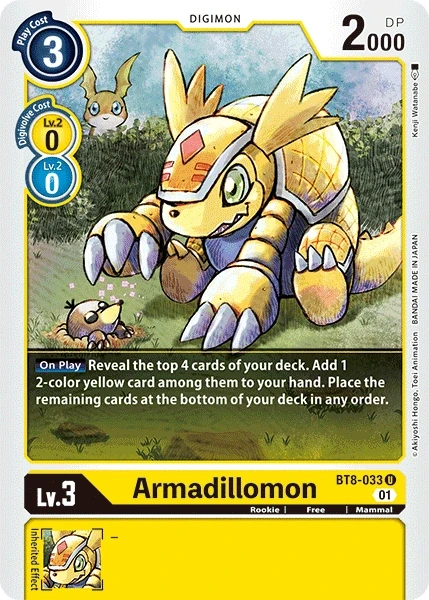 Armadillomon &mdash; Digimon Card Game card
