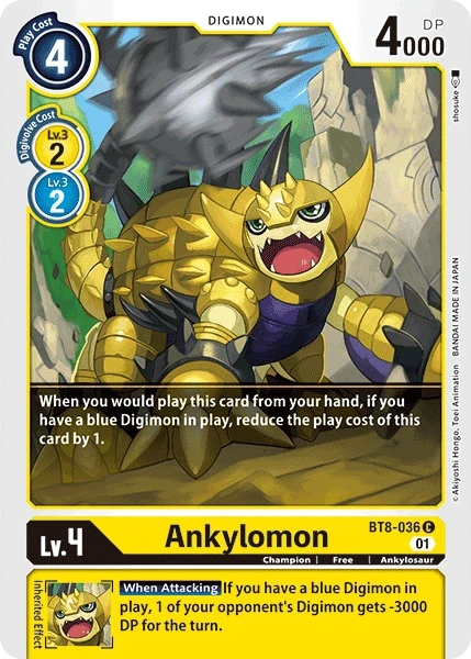 Ankylomon &mdash; Digimon Card Game card