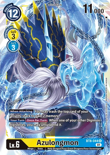 Azulongmon &mdash; Digimon Card Game card