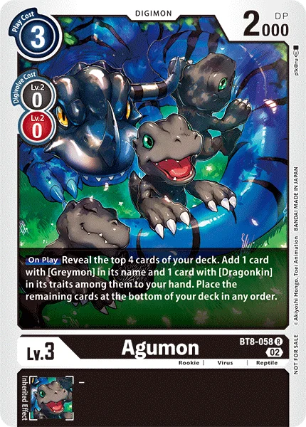 Agumon &mdash; Digimon Card Game card