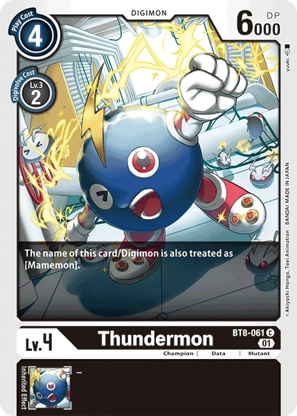 Thundermon &mdash; Digimon Card Game card