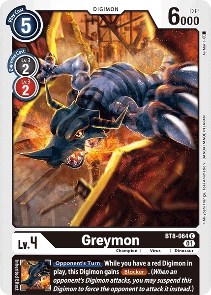 Greymon &mdash; Digimon Card Game card