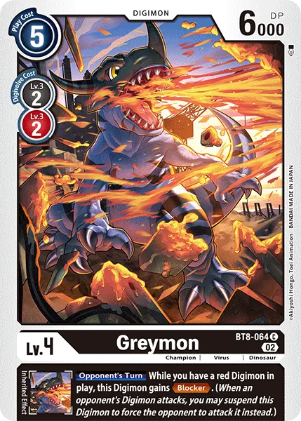 Greymon &mdash; Digimon Card Game card