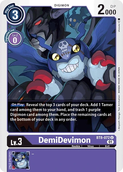 DemiDevimon &mdash; Digimon Card Game card