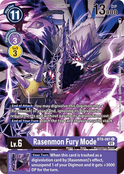 Rasenmon Fury Mode &mdash; Digimon Card Game card