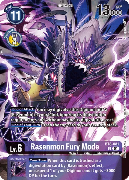 Rasenmon: Fury Mode &mdash; Digimon Card Game card
