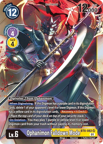 Ophanimon Falldown Mode &mdash; Digimon Card Game card