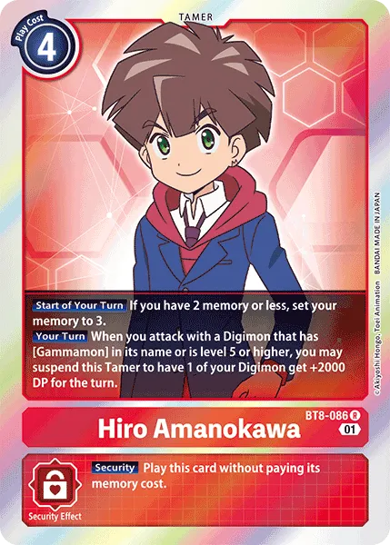 Hiro Amanokawa &mdash; Digimon Card Game card