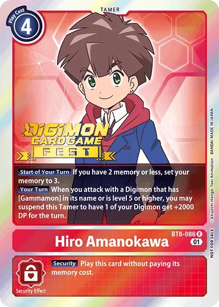 Hiro Amanokawa &mdash; Digimon Card Game card