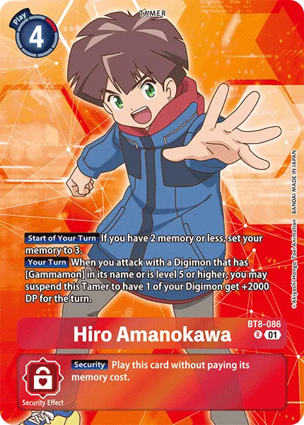 Hiro Amanokawa &mdash; Digimon Card Game card