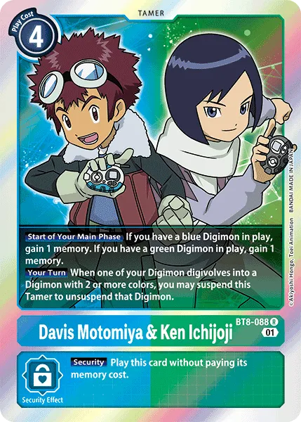 Davis Motomiya & Ken Ichijoji &mdash; Digimon Card Game card