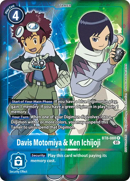 Davis Motomiya & Ken Ichijoji &mdash; Digimon Card Game card