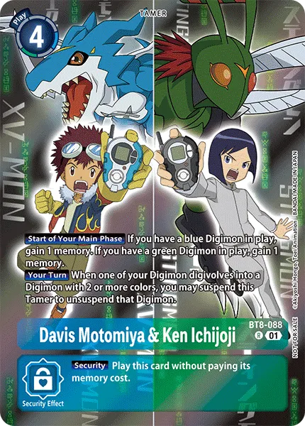 Davis Motomiya & Ken Ichijoji &mdash; Digimon Card Game card