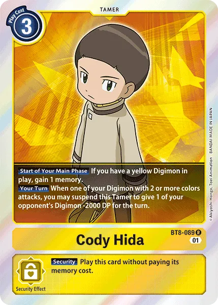 Cody Hida &mdash; Digimon Card Game card