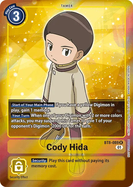 Cody Hida &mdash; Digimon Card Game card