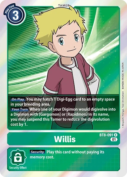 Willis &mdash; Digimon Card Game card
