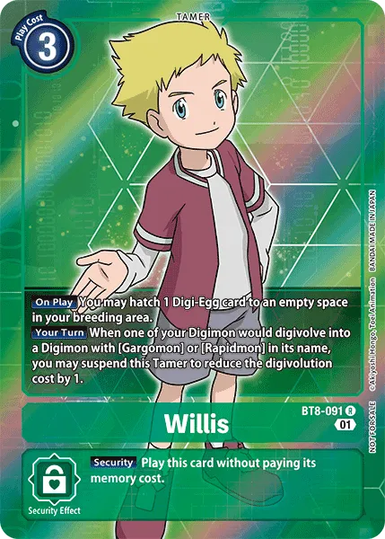 Willis &mdash; Digimon Card Game card